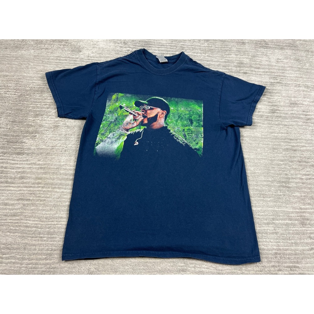 Gildan T-Shirt Mens M Navy Anuel AA Emmanuel World Tour 2019 Graphic Concert Tee